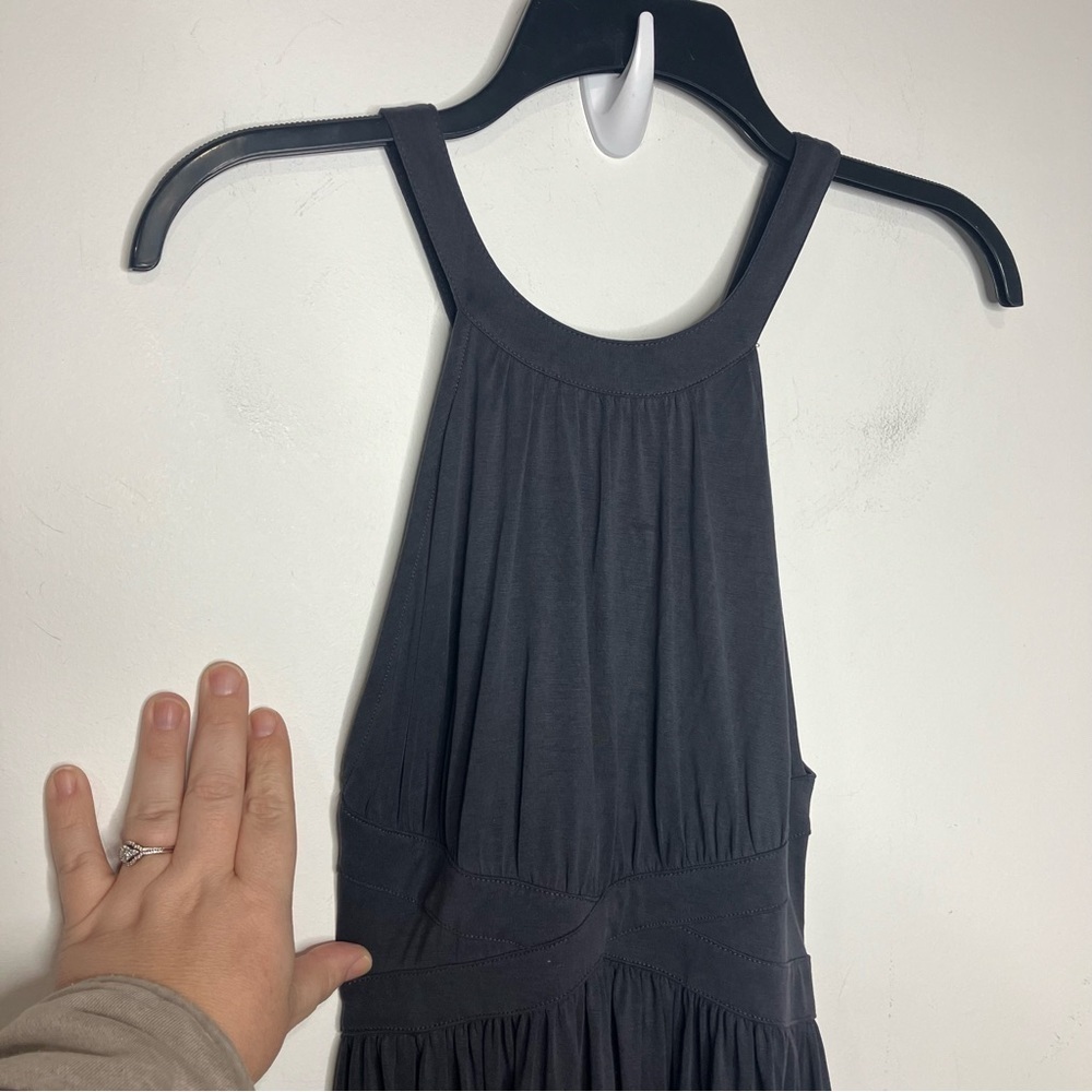 Silence + Noise dark gray maxi dress size XS